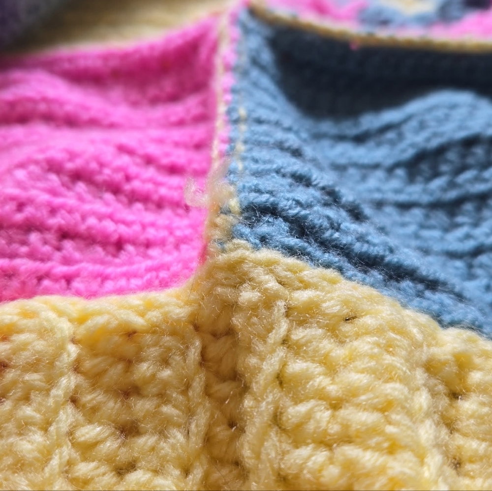 Crocheted Patchwork Cardigan - Picture 9 of 10
